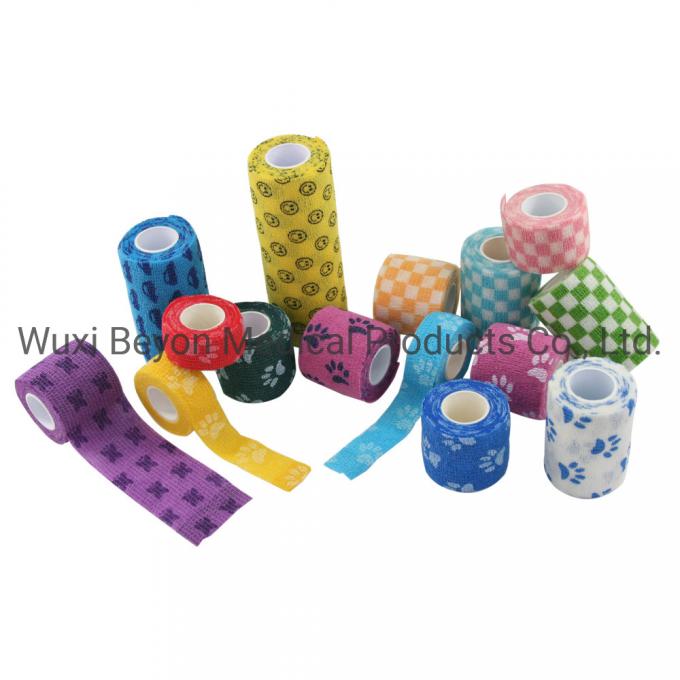 Printed Cohesive Elastic OEM Vet Flexivle Healthcare Bandage